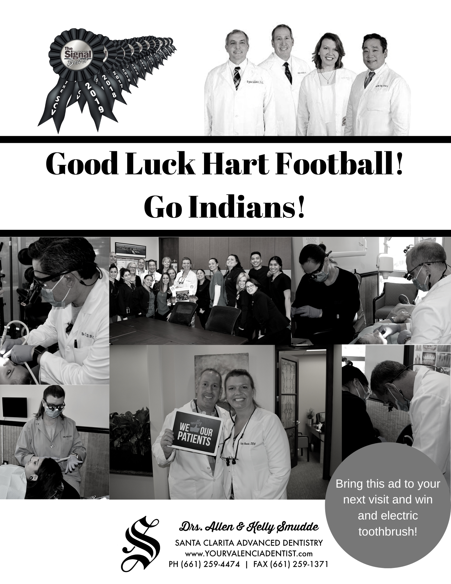Copy of Good Luck Hart Football!!