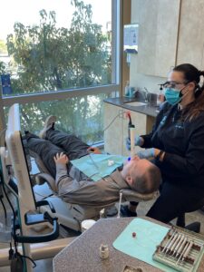 Dental Hygienist taking an iTero scan 