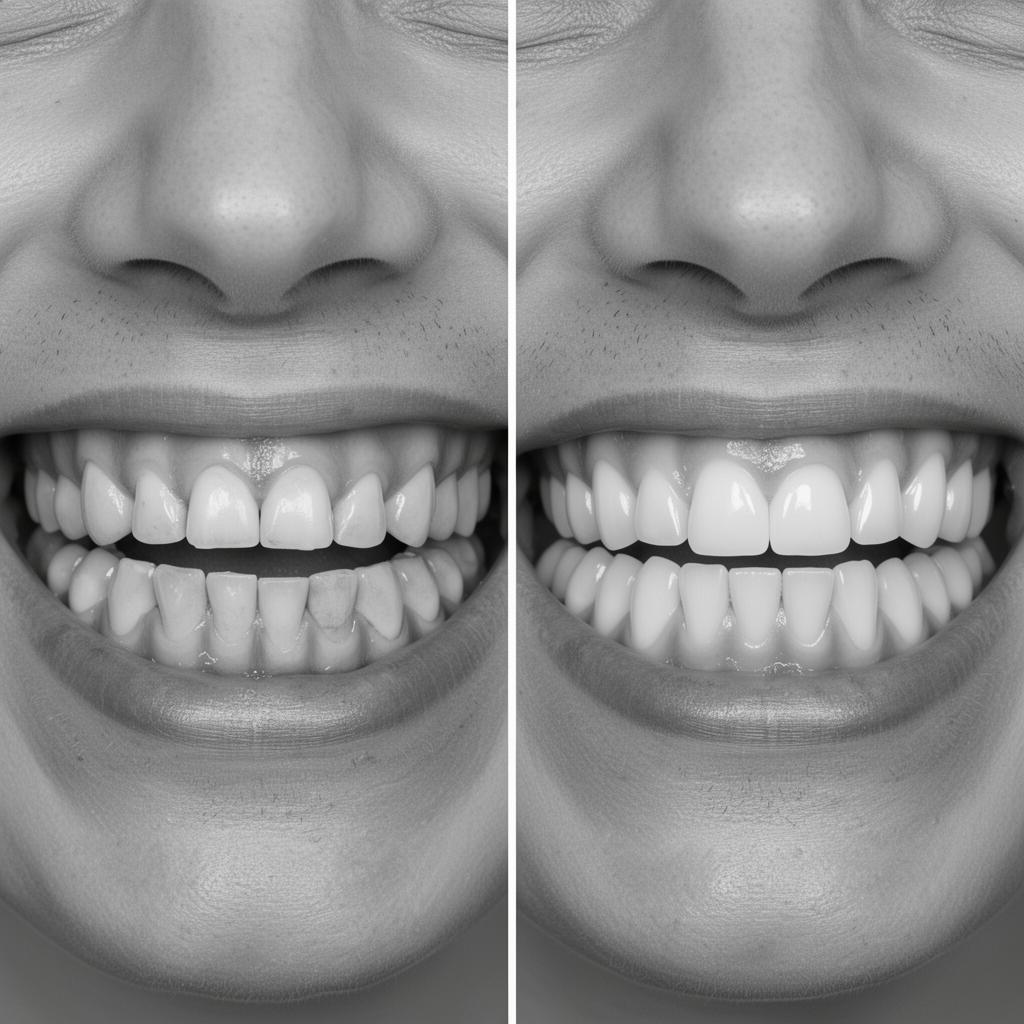 Before and after multiple implants